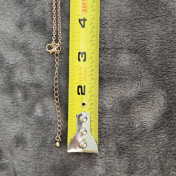 Necklace with Black, Rose and Clear Crystals with Cream Teardrop + Extension - Picture 5 of 6